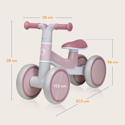 Lionelo - VILLY Balance Bike Pink Rose