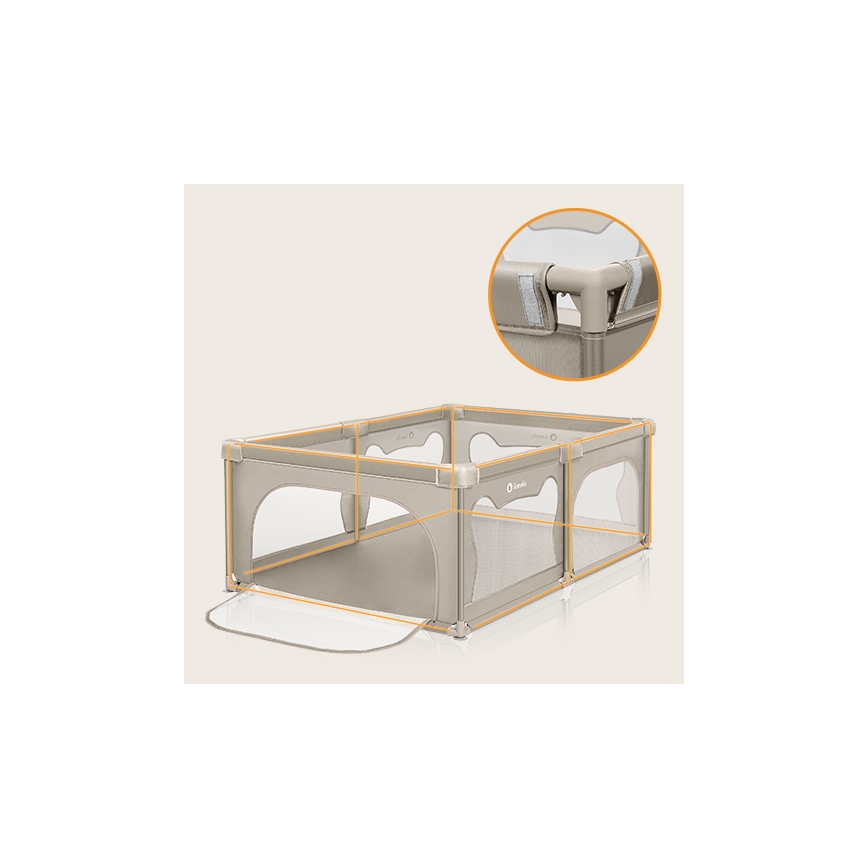 Lionelo - WILLOW Playpen, Beige