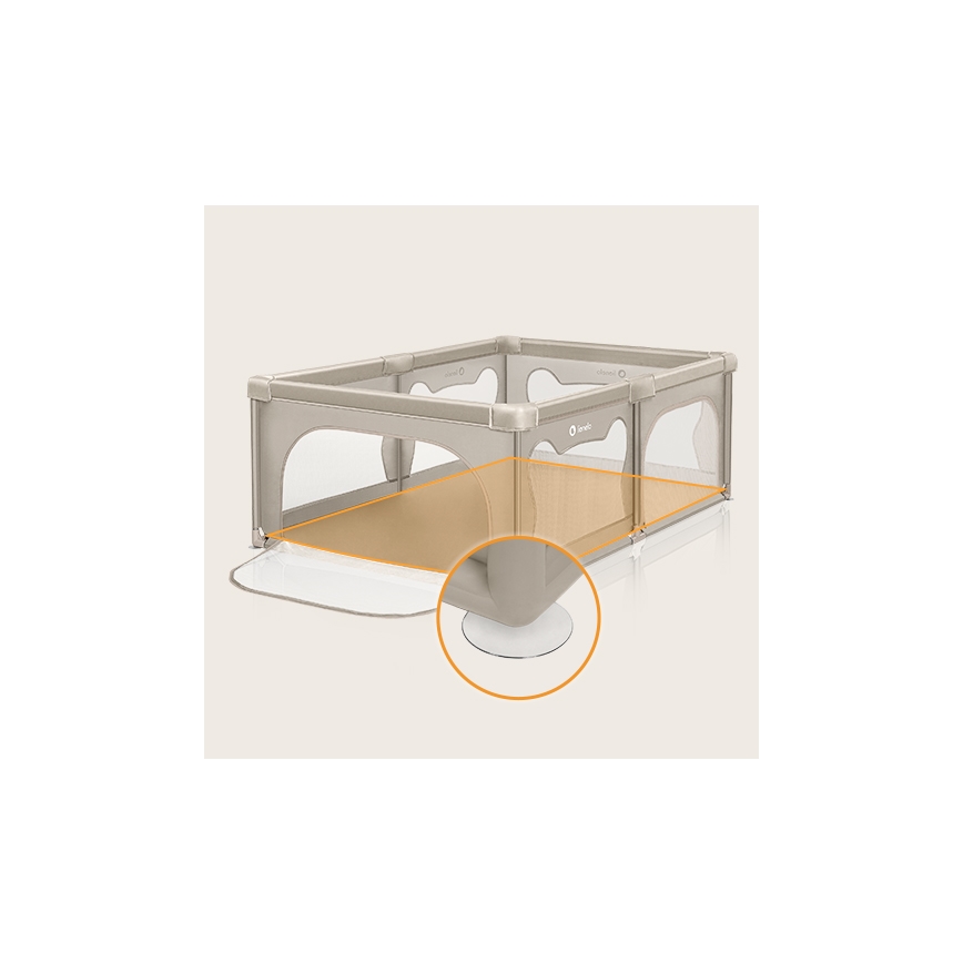 Lionelo - WILLOW Playpen, Beige