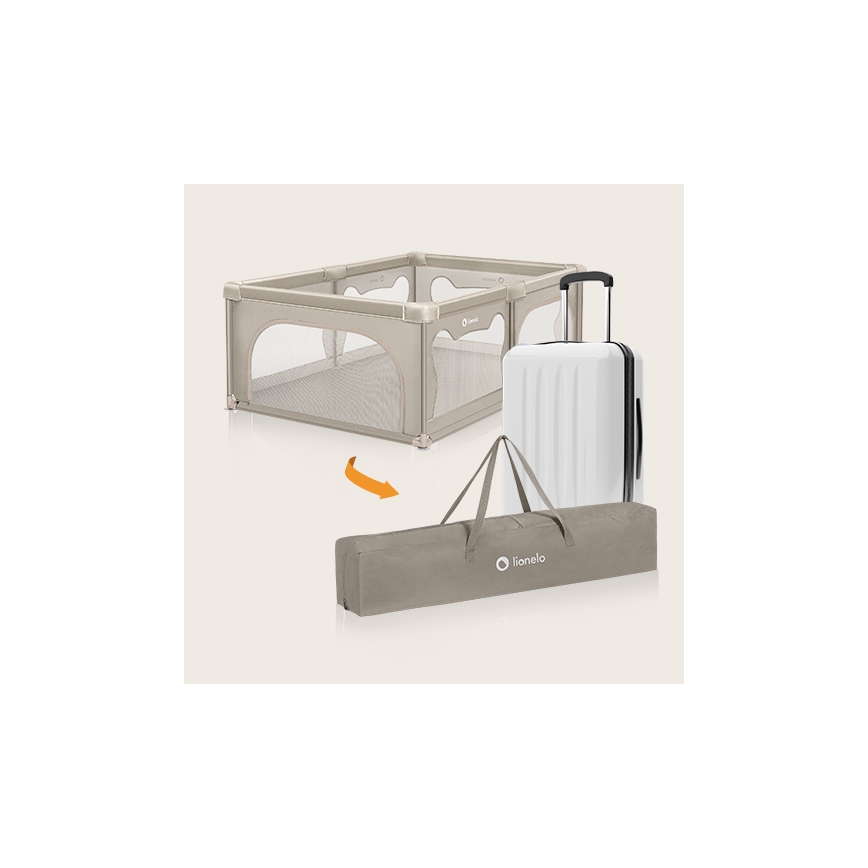 Lionelo - WILLOW Playpen, Beige