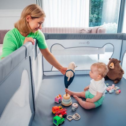 Lionelo - WILLOW Playpen Grey