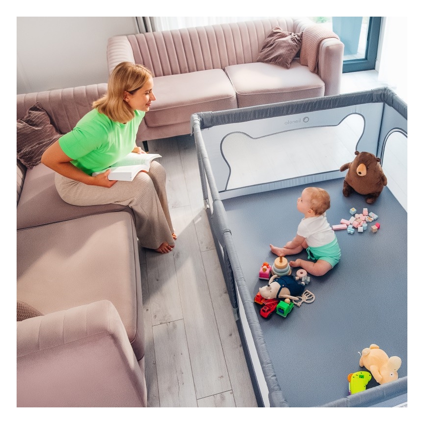 Lionelo - WILLOW Playpen Grey