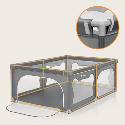Lionelo - WILLOW Playpen Grey