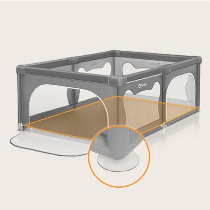 Lionelo - WILLOW Playpen Grey