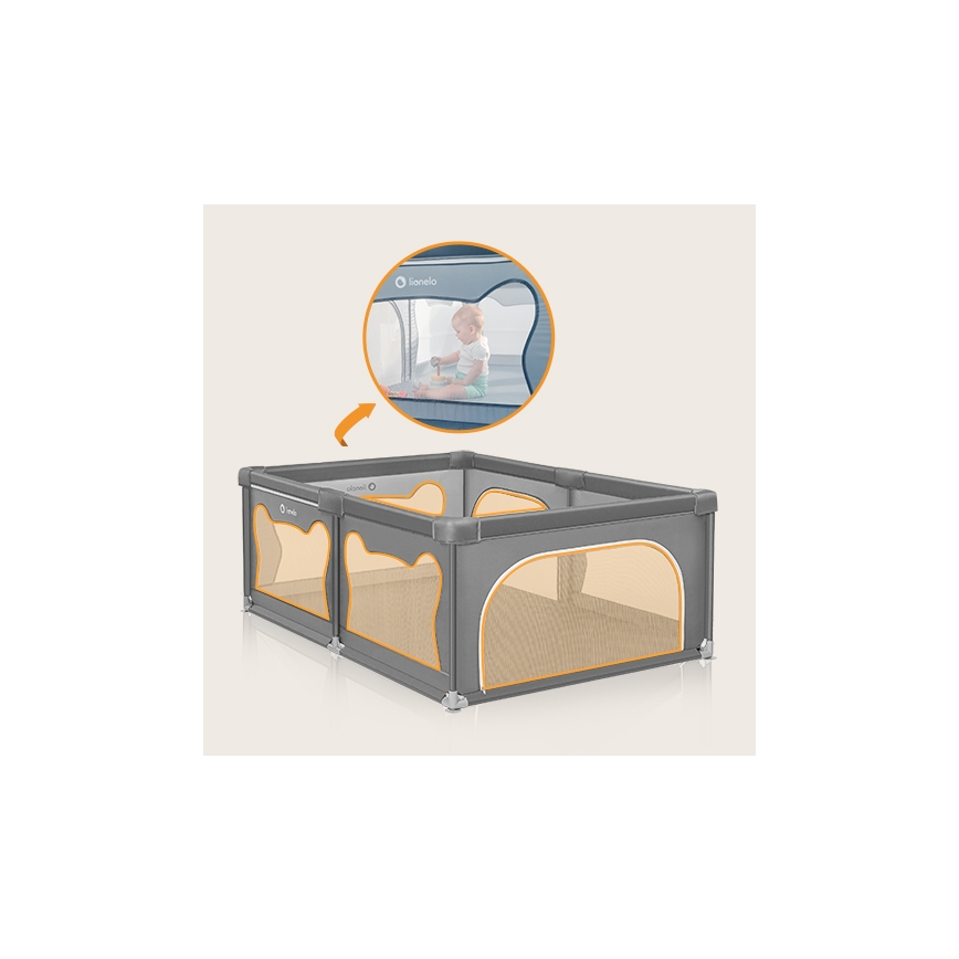 Lionelo - WILLOW Playpen Grey