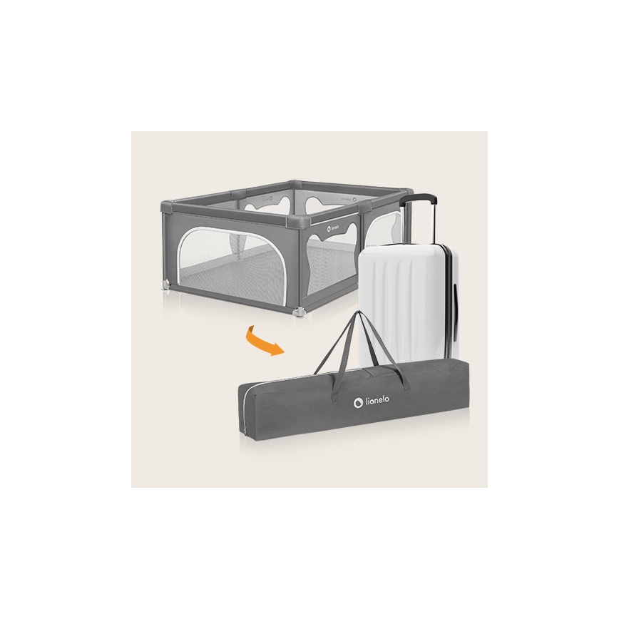 Lionelo - WILLOW Playpen Grey