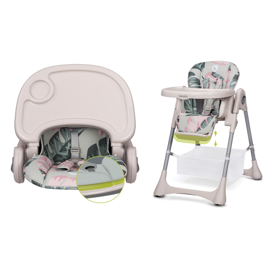 Lionelo - ZANNA Children's High Chair, Beige