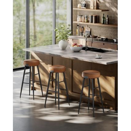 LIOR Bar Stool, Brown/Black