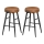LIOR Bar Stool, Set of 2, Brown/Black