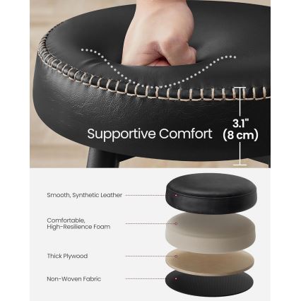 LIOR Black Bar Stool