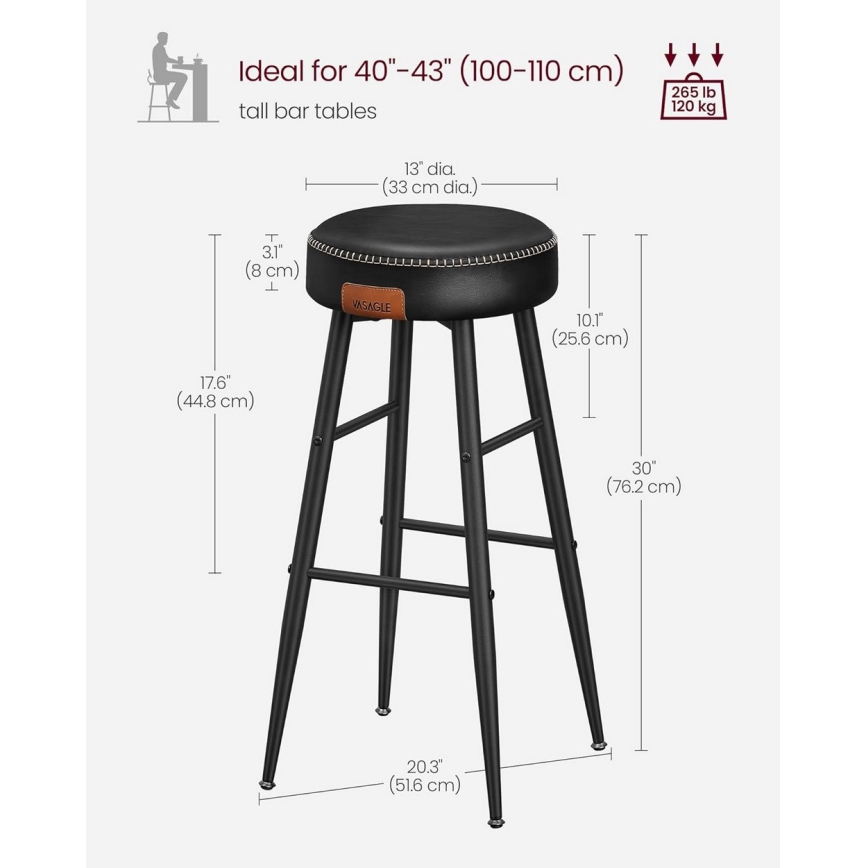 LIOR Black Bar Stool