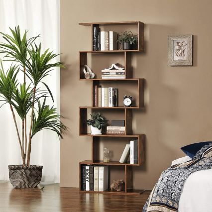 LIVARO Brown Bookcase