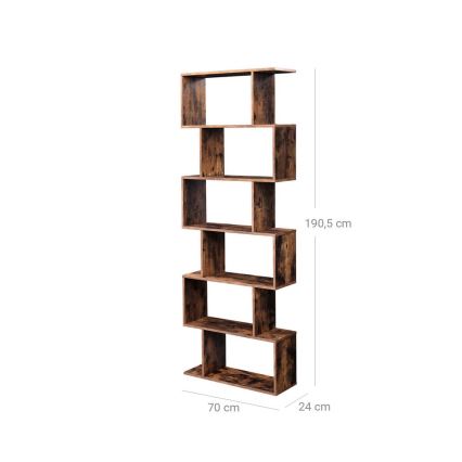 LIVARO Brown Bookcase