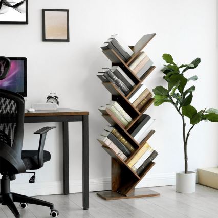 LIVARO Brown Bookcase