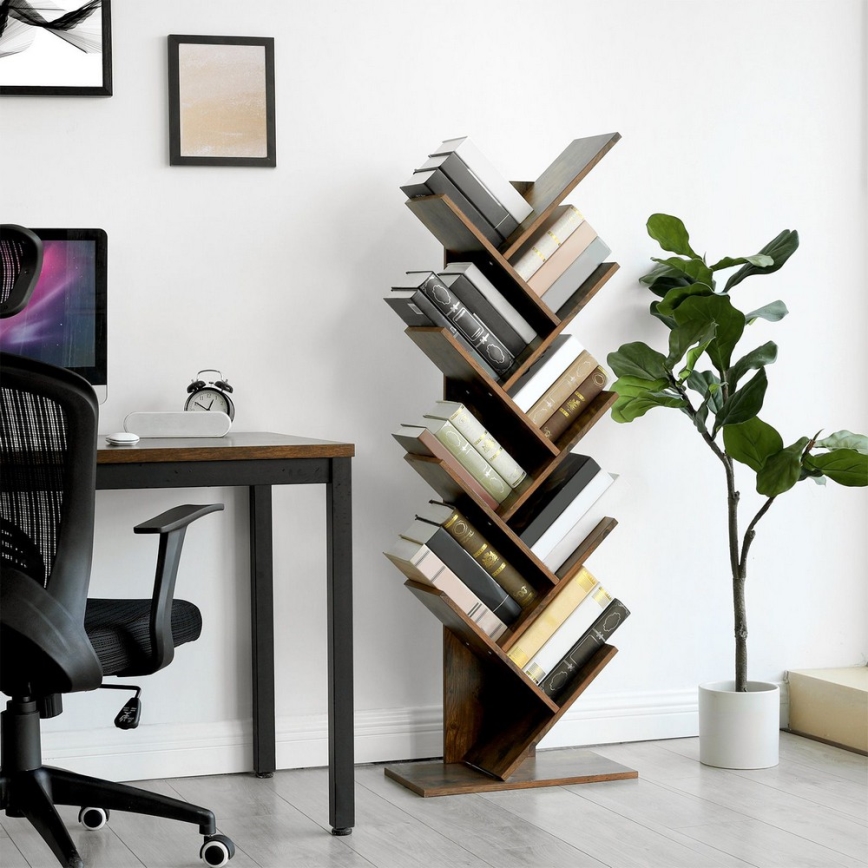 LIVARO Brown Bookcase