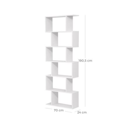LIVARO White Bookcase