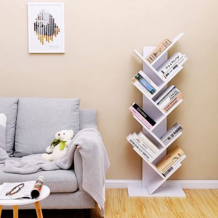 LIVARO White Bookcase