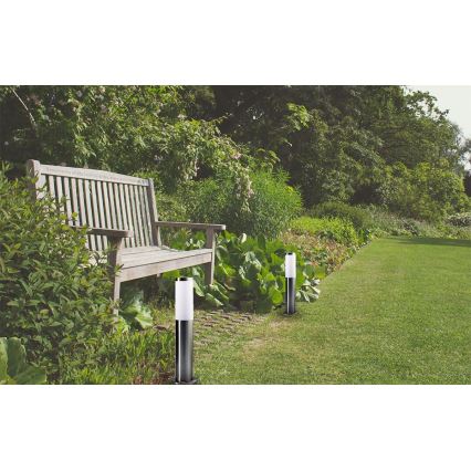 LIVIA Outdoor Lamp 1xE27/10W/230V 45 cm IP44 Silver