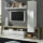 Living Room Wall Unit LENOR White/Brown