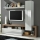 Living Room Wall Unit LENOR White/Oak