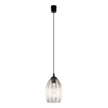 LIZA Cord‑Hung Pendant 1xE27/15W/230V Black/Gold