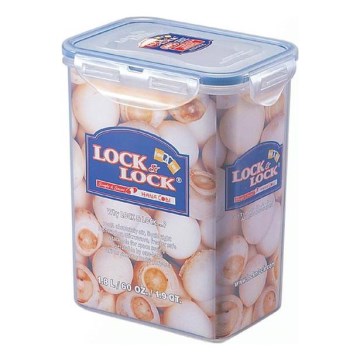 LOCK 1.8 L Food Storage Container, Blue/Clear