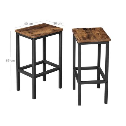 LOE Bar Stool, Brown/Black