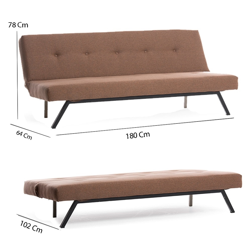 LOKO Two-Seater Sofa, Brown
