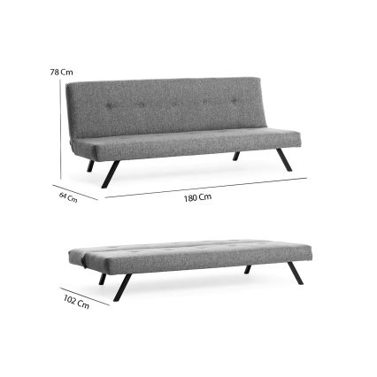 LOKO Two-Seater Sofa, Light Grey