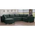 LONDON Universal U-Shaped Pull-Out Corner Sofa - Green