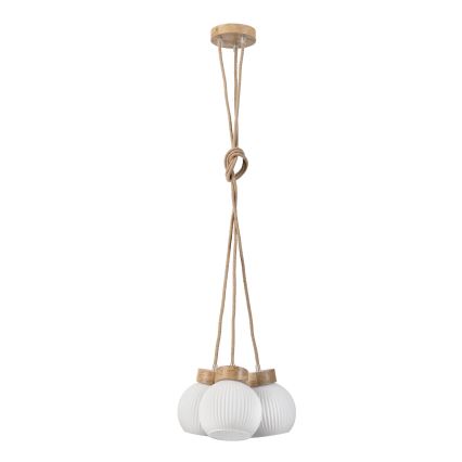 LOOMIS Cable Pendant 3x E27/15W/230V 130 cm Beige/Oak