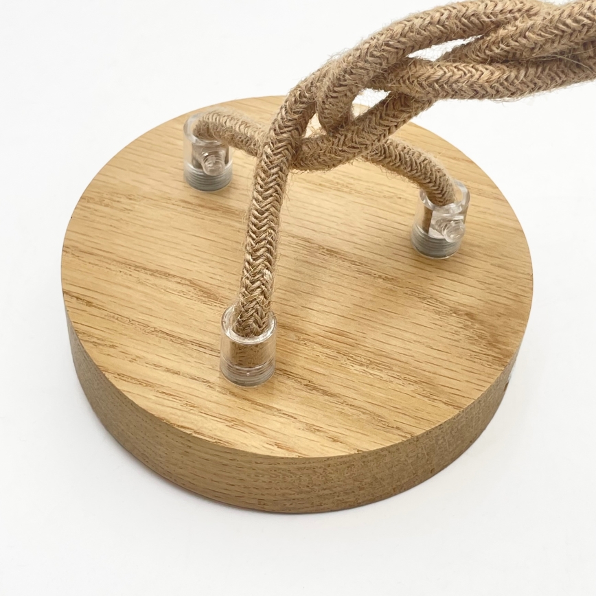 LOOMIS Cable Pendant 3x E27/15W/230V 130 cm Beige/Oak