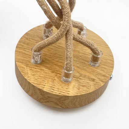 LOOMIS Cable Pendant Light 5xE27/15W/230V 83 cm Beige/Oak