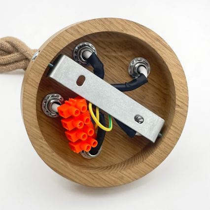 LOOMIS Cable Pendant Light 5xE27/15W/230V 83 cm Beige/Oak