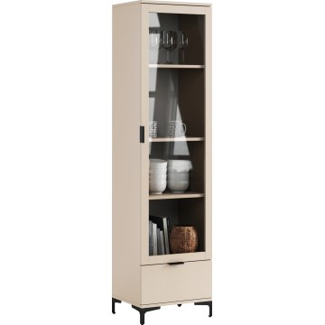 LORA Beige Display Cabinet