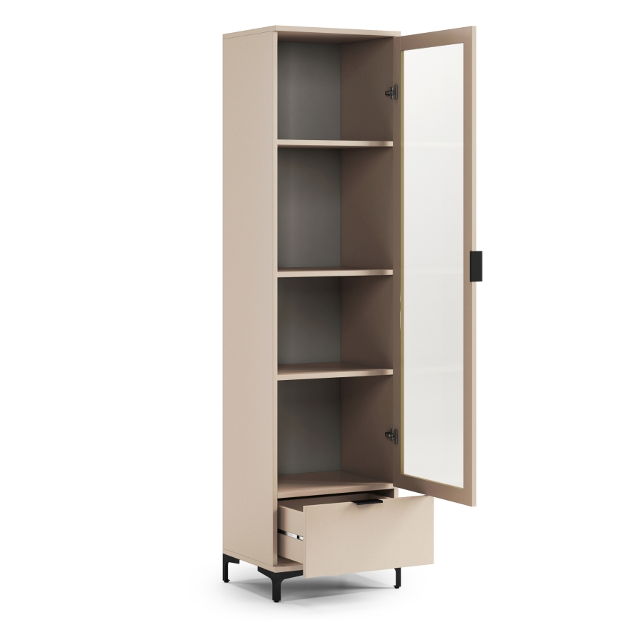 LORA Beige Display Cabinet