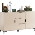 LORA Beige Dresser with Drawers and Cabinet Doors
