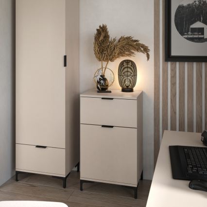 LORA Cabinet with Drawer, Beige
