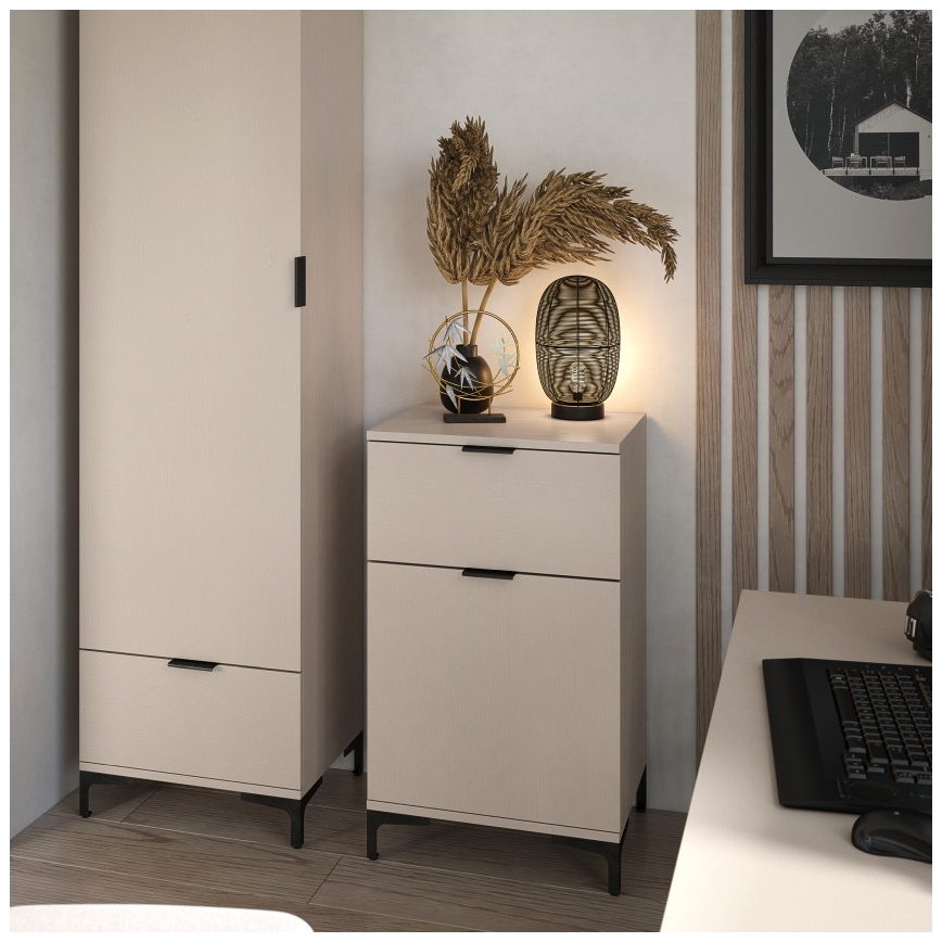 LORA Cabinet with Drawer, Beige