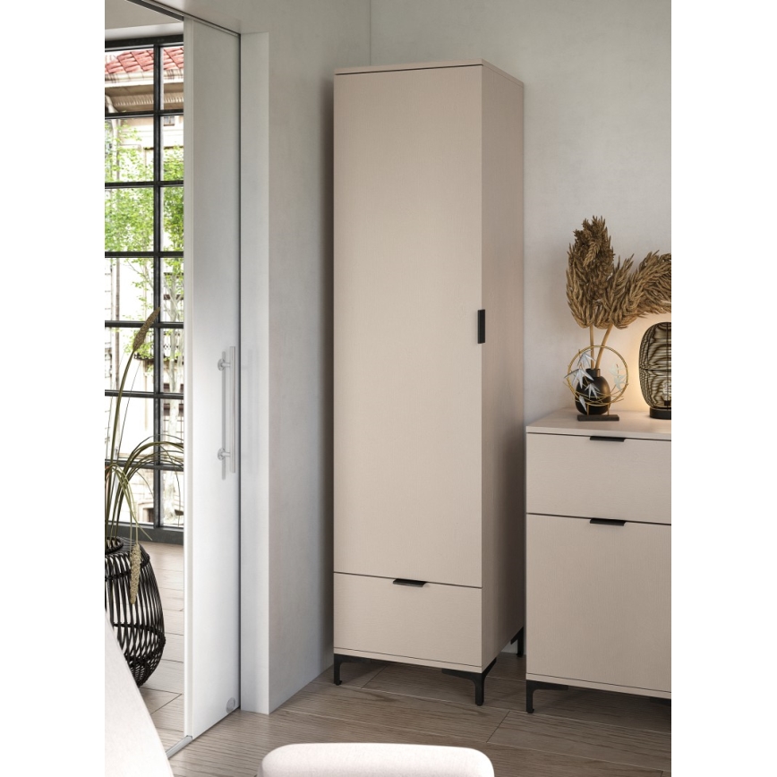 LORA Cabinet with Drawer, Beige