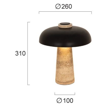 LORA table lamp 3xG9/40W/230V black/beige