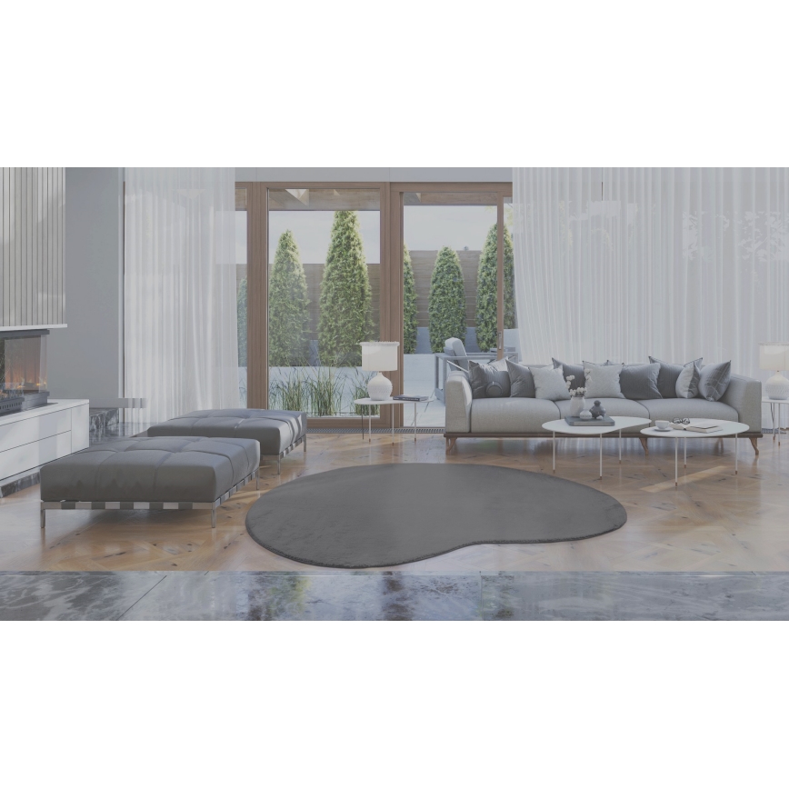 LOREN Anti-Slip Rug 160 x 230 cm, Grey