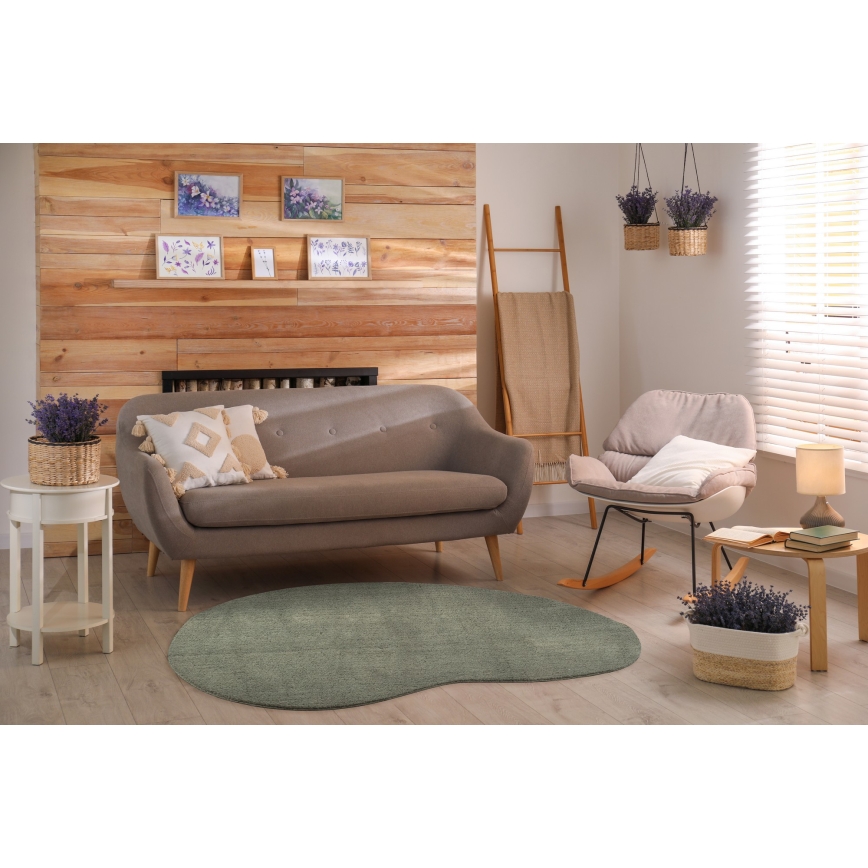 LOREN Non-Slip Area Rug 160x230 cm, Dark Green