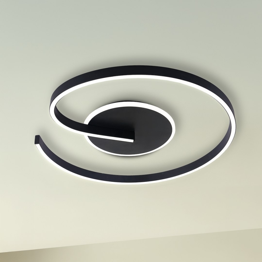 LORENZO LED Ceiling Light 22W/230V, Ø 50 cm, Black