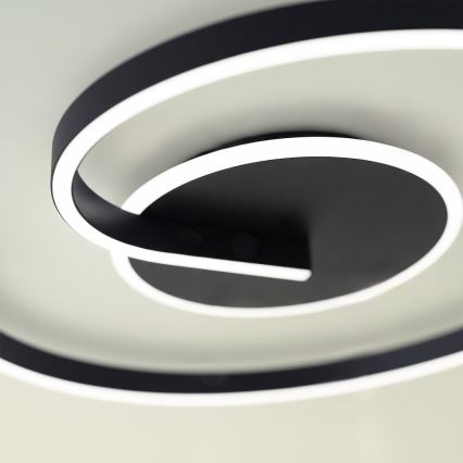 LORENZO LED Ceiling Light 22W/230V, Ø 50 cm, Black