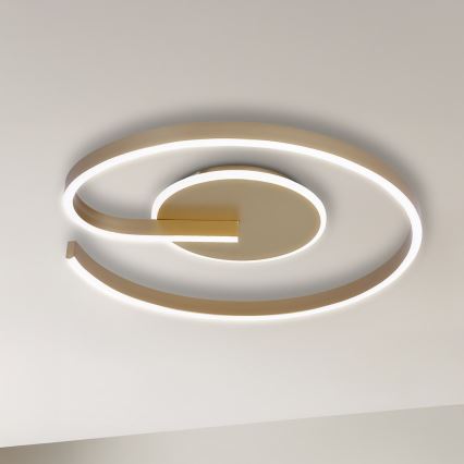 LORENZO LED Ceiling Light, 22W/230V, Ø 50 cm, Gold