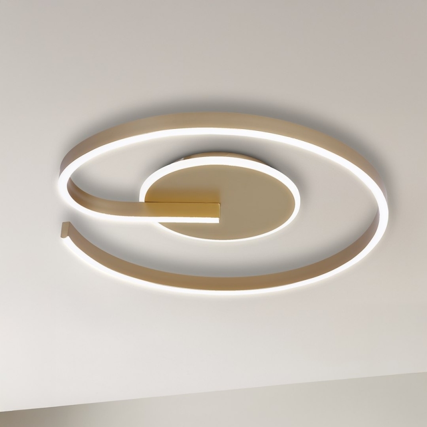 LORENZO LED Ceiling Light, 22W/230V, Ø 50 cm, Gold