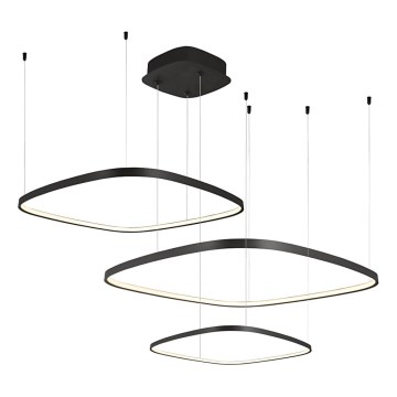 LORENZO LED Dimmable Cable Pendant Light LED/70W/230V 3000/4000/6000K Black + Remote Control
