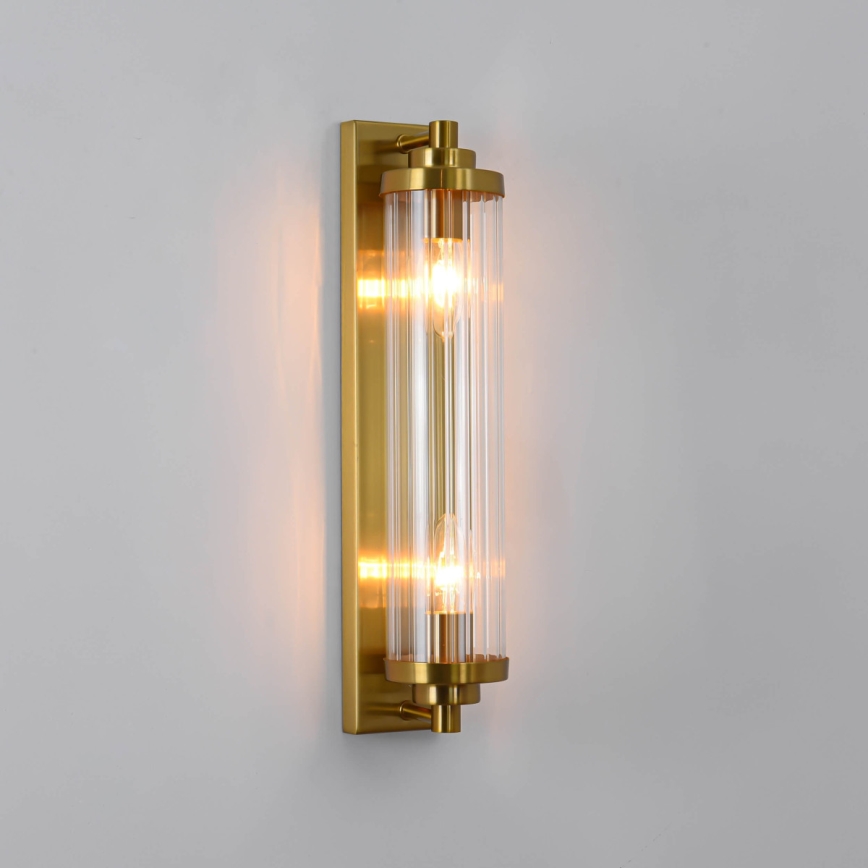 LORENZO Wall Light, 2x E14/40W/230V, Gold Finish