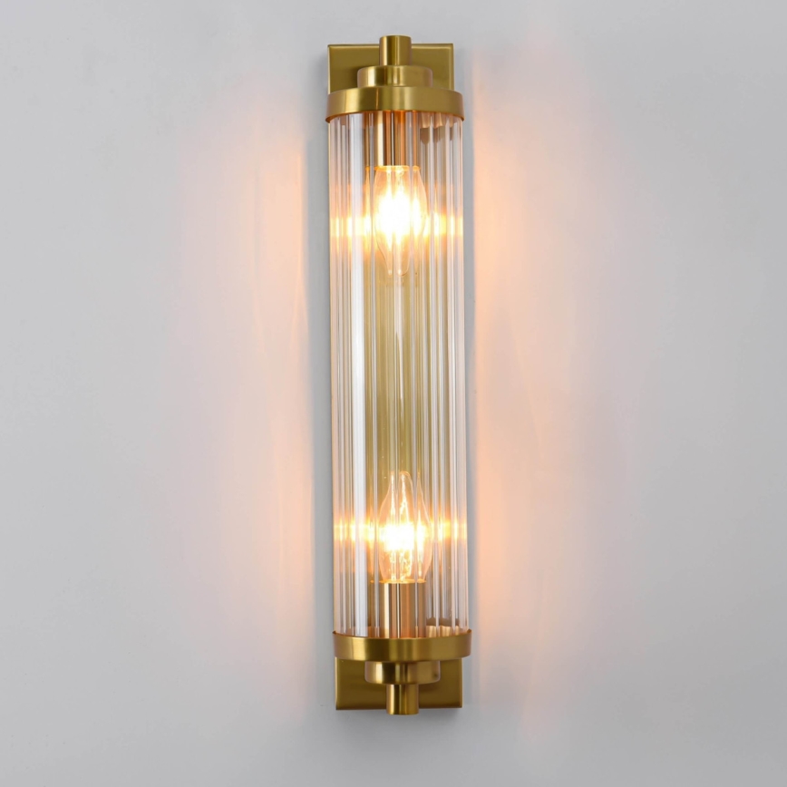 LORENZO Wall Light, 2x E14/40W/230V, Gold Finish